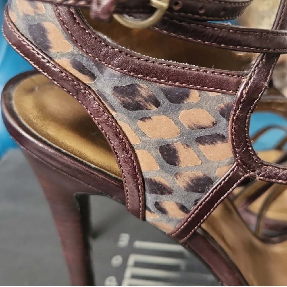 Pelle Moda Heels Snake Strappy Stilleto - Picture 8 of 13